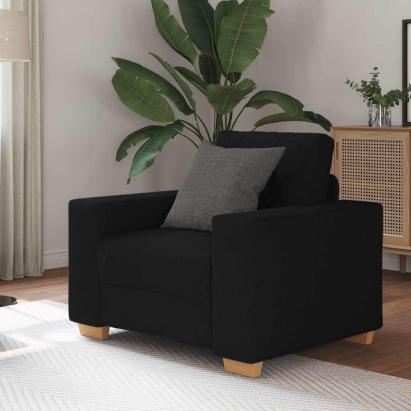 Canapea Scaun Negru 59 cm Tesatura GartenMobel Dekor