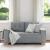 Canapea lovesea gri deschis 120 cm stofa GartenMobel Dekor