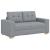 Canapea lovesea gri deschis 120 cm stofa GartenMobel Dekor