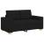 Canapea Loveseat Negru 120 cm Stofa GartenMobel Dekor