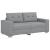 Canapea lovesea gri deschis 140 cm stofa GartenMobel Dekor