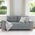Canapea lovesea gri deschis 140 cm stofa GartenMobel Dekor