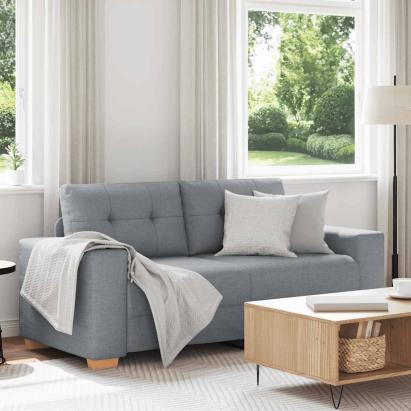 Canapea lovesea gri deschis 140 cm stofa GartenMobel Dekor