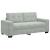 Canapea loveseat gri deschis 140 cm catifea GartenMobel Dekor