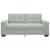 Canapea loveseat gri deschis 140 cm catifea GartenMobel Dekor