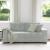 Canapea loveseat gri deschis 140 cm catifea GartenMobel Dekor