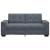 Canapea lovesea gri închis 140 cm catifea GartenMobel Dekor