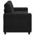 Canapea loveseat neagră 140 cm catifea GartenMobel Dekor