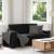 Canapea loveseat neagră 140 cm catifea GartenMobel Dekor