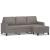 Canapea cu 3 locuri și taburet, taupe, 180 cm, material textil GartenMobel Dekor