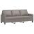 Canapea cu 3 locuri și taburet, taupe, 180 cm, material textil GartenMobel Dekor