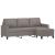 Canapea cu 3 locuri și taburet, taupe, 180 cm, material textil GartenMobel Dekor