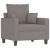 Fotoliu canapea cu taburet, taupe, 60 cm, material textil GartenMobel Dekor