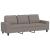 Canapea cu 3 locuri și taburet, taupe, 180 cm, material textil GartenMobel Dekor