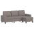 Canapea cu 3 locuri și taburet, taupe, 180 cm, material textil GartenMobel Dekor