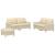 Set de canapele cu perne, 3 piese, crem, textil GartenMobel Dekor