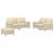 Set de canapele cu perne, 3 piese, crem, textil GartenMobel Dekor