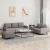 Set de canapea cu perne, 3 piese, gri taupe, material textil GartenMobel Dekor