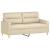 Set de canapele cu perne, 3 piese, crem, textil GartenMobel Dekor