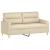 Set de canapele cu perne, 3 piese, crem, textil GartenMobel Dekor