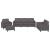 Set de canapele cu perne, 4 piese, gri, piele ecologică GartenMobel Dekor