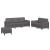 Set de canapele cu perne, 3 piese, gri, piele ecologică GartenMobel Dekor