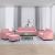 Set de canapele, 4 piese, roz, catifea GartenMobel Dekor