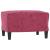 Set canapele cu perne, 3 piese, roșu vin, catifea GartenMobel Dekor