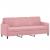 Set de canapele, 3 piese, roz, catifea GartenMobel Dekor