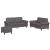 Set de canapele cu perne, 3 piese, gri, piele ecologică GartenMobel Dekor