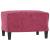 Set canapele cu perne, 3 piese, roșu vin, catifea GartenMobel Dekor
