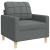 Set de canapele cu taburet, 4 piese, gri închis, textil GartenMobel Dekor