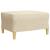 Set de canapele cu taburet, 4 piese, crem, textil GartenMobel Dekor