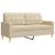 Set canapele cu taburet și perne, 4 piese, crem, textil GartenMobel Dekor