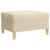 Set de canapele cu taburet, 3 piese, crem, textil GartenMobel Dekor