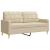 Set canapele cu taburet și perne, 3 piese, crem, textil GartenMobel Dekor