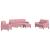 Set de canapele cu perne, 4 piese, roz, catifea GartenMobel Dekor