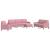 Set de canapele cu perne, 4 piese, roz, catifea GartenMobel Dekor