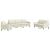 Set de canapele cu perne, 4 piese, crem, catifea GartenMobel Dekor