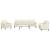 Set de canapele cu perne, 4 piese, crem, catifea GartenMobel Dekor