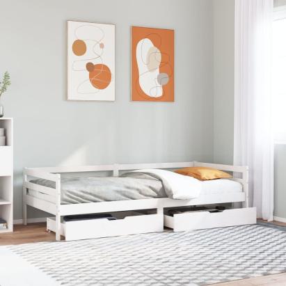 Pat de zi cu sertare, 90x200 cm, lemn masiv pin GartenMobel Dekor
