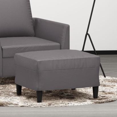 Taburet, gri, 60x50x41 cm, piele ecologică GartenMobel Dekor