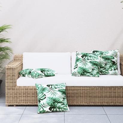 Perne de canapea, 4 buc., model frunze, 60x60 cm, textil GartenMobel Dekor