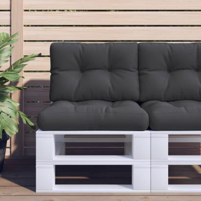 Perne de paleți, 2 buc., negru, material textil GartenMobel Dekor