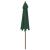 Umbrelă de soare de grădină stâlp din lemn, verde, 299 x 240 cm GartenMobel Dekor