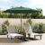 Umbrelă de soare de grădină stâlp din lemn, verde, 299 x 240 cm GartenMobel Dekor