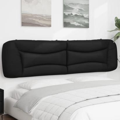 Pernă pentru tăblie pat, negru, 200 cm, piele artificială GartenMobel Dekor
