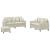 Set de canapele cu perne, 3 piese, crem, catifea GartenMobel Dekor