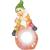 Decoratiune gradina, polirasina, lampa solara, pitic cu saxofon, 3xLED, 12x11x22 cm, Strend Pro GartenVIP DiyLine