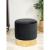 Taburet, rotund, cu spatiu depozitare, catifea, negru, max 80 kg, 39x40 cm, Golden, Akord GartenVIP DiyLine